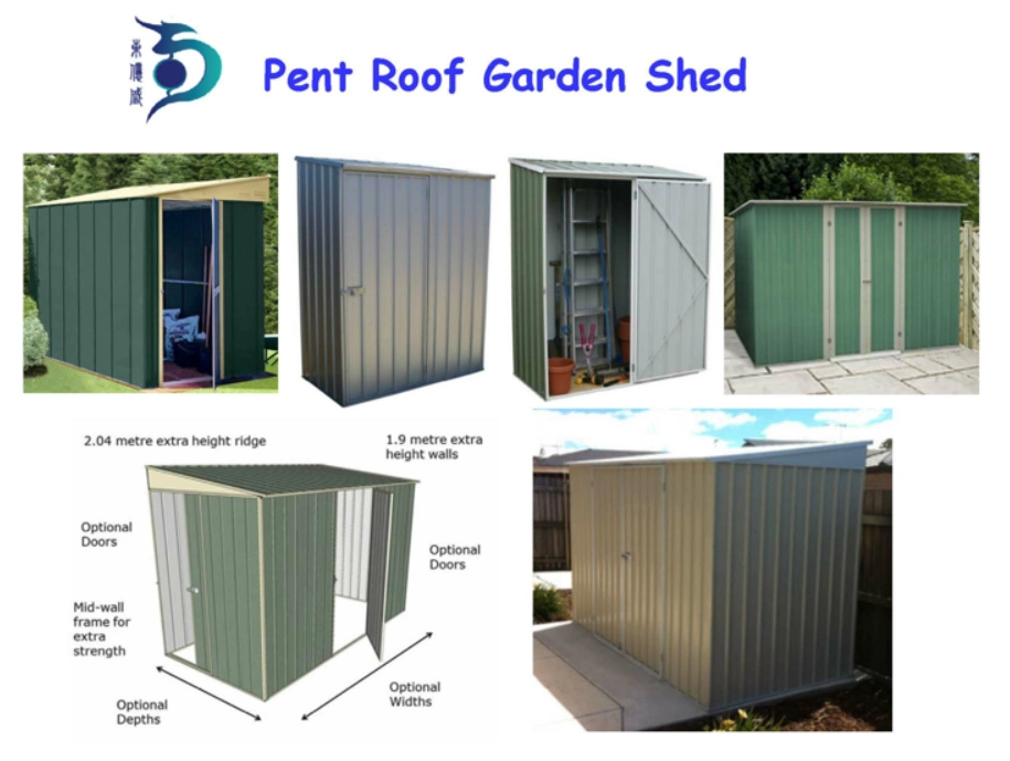 Outdoor Metal Storage Shed for Bikes, Wheelbarrow and Gardening Tools (BS7&prime;x3&prime;)