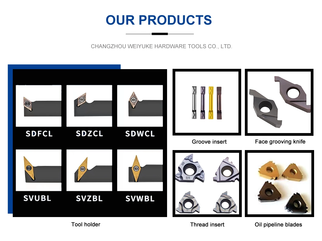 Wyk Carbide Threading Tool Thread Cutting Insert 16IR 16er AG60 AG55 Lda Ldc Carbide Insert Thread Turning Insert Cutting Coating CNC Turning Tool