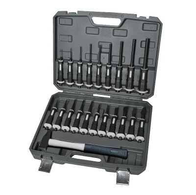 Tomac Hardware Tool Professional 21 PCS Hammer Punch Striking Tool Set Box