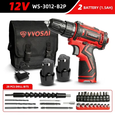 Spot Supply Special Offer Vvosai 12V 1 Year Warranty Electric Screwdriver